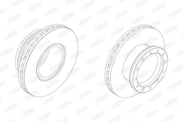 Beral BCR282A Front brake disc ventilated BCR282A: Buy near me in Poland at 2407.PL - Good price!