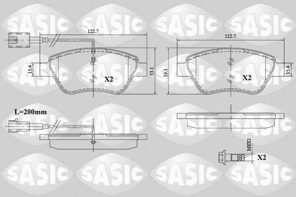 Sasic 6210081 Brake Pad Set, disc brake 6210081: Buy near me in Poland at 2407.PL - Good price!