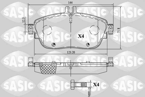 Sasic 6216158 Гальмівні колодки, комплект 6216158: Приваблива ціна - Купити у Польщі на 2407.PL!