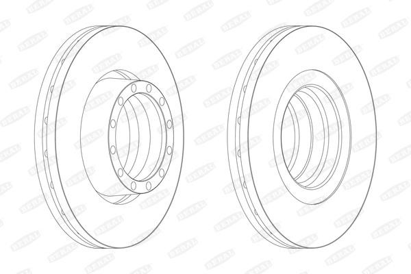 Beral BCR132A Front brake disc ventilated BCR132A: Buy near me in Poland at 2407.PL - Good price!