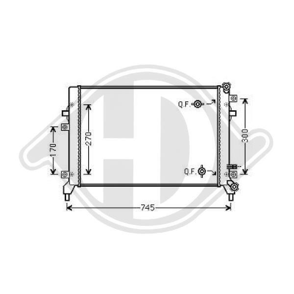 Diederichs DCM3464 Radiator, engine cooling DCM3464: Buy near me in Poland at 2407.PL - Good price!