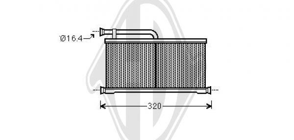 Diederichs DCM1023 Heat exchanger, interior heating DCM1023: Buy near me in Poland at 2407.PL - Good price!