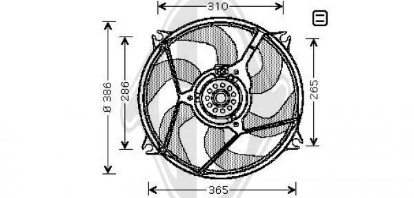 Diederichs DCL1051 Вентилятор радиатора охлаждения DCL1051: Отличная цена - Купить в Польше на 2407.PL!