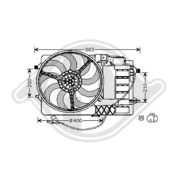 Diederichs DCL1041 Вентилятор радиатора охлаждения DCL1041: Отличная цена - Купить в Польше на 2407.PL!
