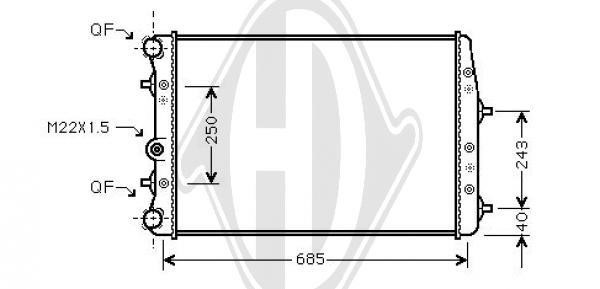 Diederichs DCM3566 Kühler motorkühlung DCM3566: Kaufen Sie zu einem guten Preis in Polen bei 2407.PL!