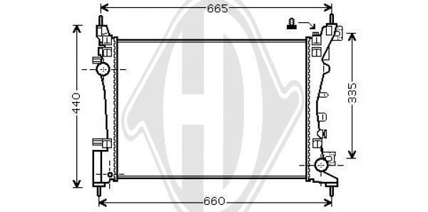 Diederichs DCM2710 Radiator, engine cooling DCM2710: Buy near me in Poland at 2407.PL - Good price!