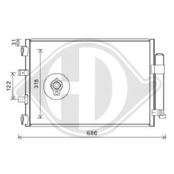 Diederichs DCC1644 Радіатор кондиціонера (Конденсатор) DCC1644: Приваблива ціна - Купити у Польщі на 2407.PL!