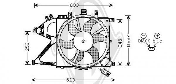 Diederichs DCL1156 Hub, engine cooling fan wheel DCL1156: Buy near me in Poland at 2407.PL - Good price!