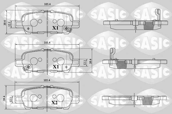 Sasic 6216181 Brake Pad Set, disc brake 6216181: Buy near me in Poland at 2407.PL - Good price!