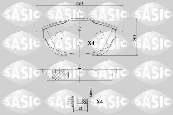 Sasic 6210078 Brake Pad Set, disc brake 6210078: Buy near me in Poland at 2407.PL - Good price!