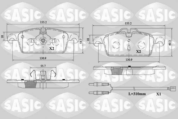 Sasic 6210075 Scheibenbremsbeläge, Set 6210075: Kaufen Sie zu einem guten Preis in Polen bei 2407.PL!