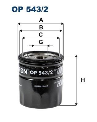 Filtron OP543/2 Фільтр масляний OP5432: Приваблива ціна - Купити у Польщі на 2407.PL!