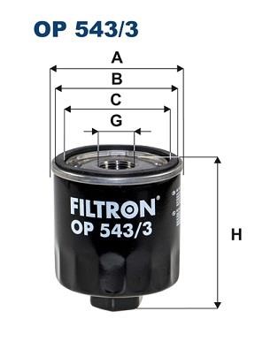 Filtron OP 543/3 Oil Filter OP5433: Buy near me in Poland at 2407.PL - Good price!