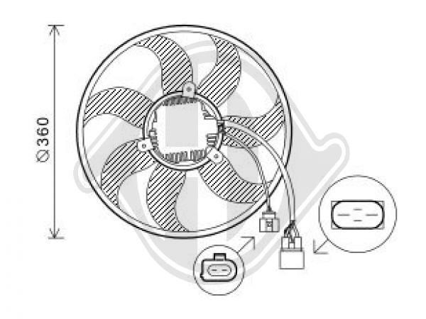 Diederichs DCL1230 Hub, engine cooling fan wheel DCL1230: Buy near me in Poland at 2407.PL - Good price!