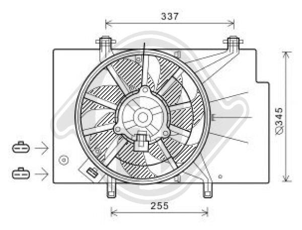 Diederichs DCL1110 Hub, engine cooling fan wheel DCL1110: Buy near me in Poland at 2407.PL - Good price!