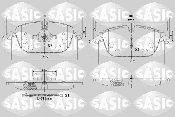 Sasic 6210085 Brake Pad Set, disc brake 6210085: Buy near me in Poland at 2407.PL - Good price!