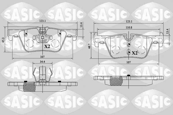 Sasic 6216161 Тормозные колодки дисковые, комплект 6216161: Отличная цена - Купить в Польше на 2407.PL!