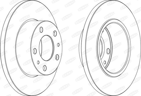 Beral BCR195A Rear brake disc, non-ventilated BCR195A: Buy near me in Poland at 2407.PL - Good price!