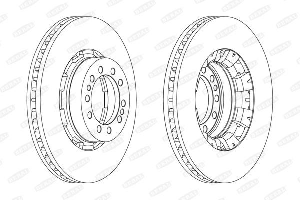 Beral BCR128A Front brake disc ventilated BCR128A: Buy near me in Poland at 2407.PL - Good price!