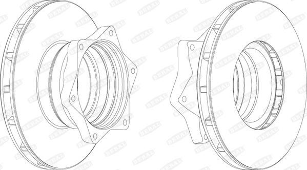 Beral BCR164A Rear ventilated brake disc BCR164A: Buy near me in Poland at 2407.PL - Good price!
