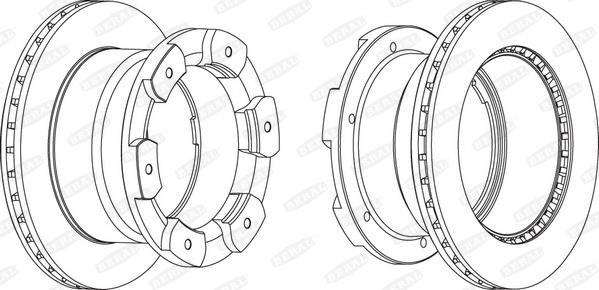 Beral BCR332A Rear ventilated brake disc BCR332A: Buy near me in Poland at 2407.PL - Good price!