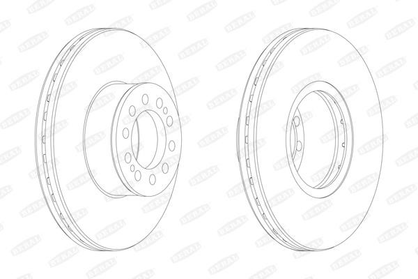 Beral BCR330A Front brake disc ventilated BCR330A: Buy near me at 2407.PL in Poland at an Affordable price!