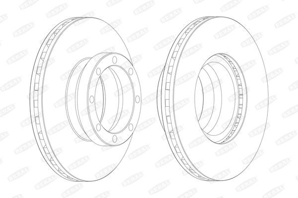 Beral BCR131A Front brake disc ventilated BCR131A: Buy near me in Poland at 2407.PL - Good price!