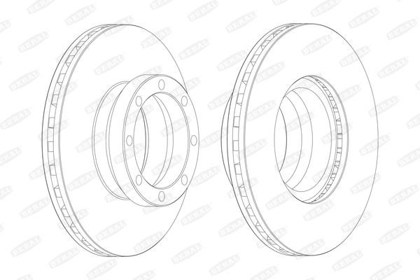 Beral BCR131A Тормозной диск передний вентилируемый BCR131A: Отличная цена - Купить в Польше на 2407.PL!