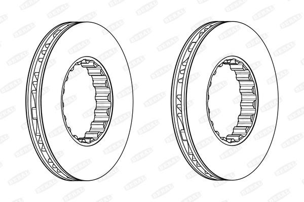 Beral BCR328A Диск гальмівний задній вентильований BCR328A: Приваблива ціна - Купити у Польщі на 2407.PL!
