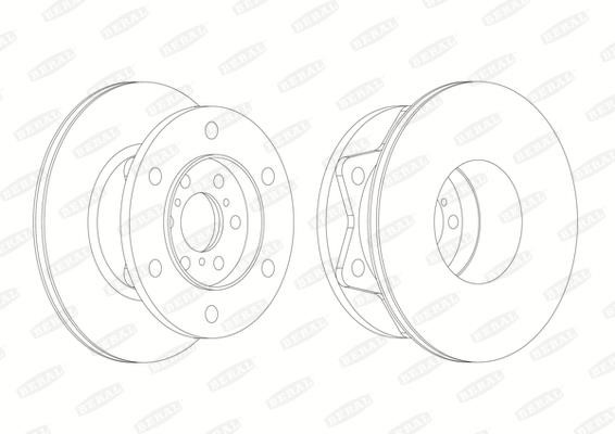 Beral BCR274A Unventilated front brake disc BCR274A: Buy near me in Poland at 2407.PL - Good price!