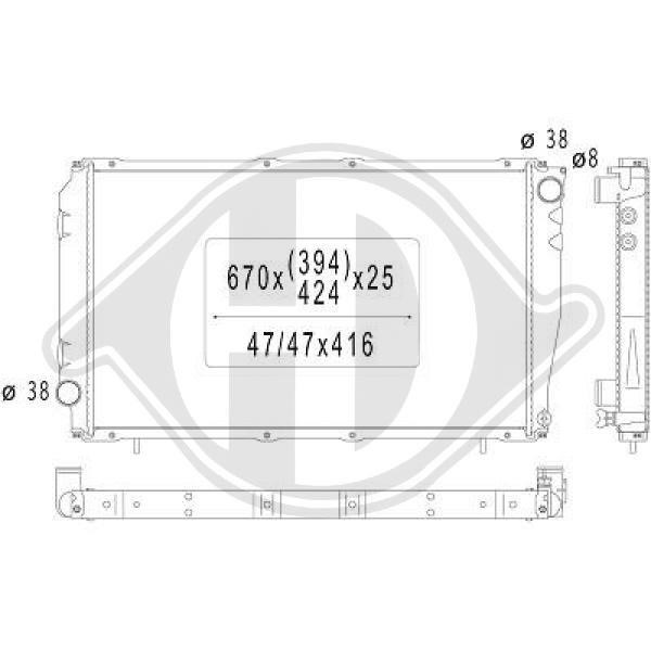 Diederichs DCM3026 Radiator, engine cooling DCM3026: Buy near me in Poland at 2407.PL - Good price!