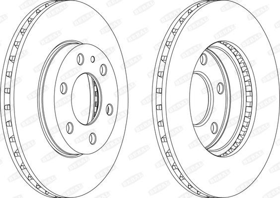 Beral BCR314A Front brake disc ventilated BCR314A: Buy near me in Poland at 2407.PL - Good price!