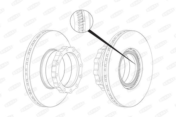 Beral BCR148A Brake disc BCR148A: Buy near me in Poland at 2407.PL - Good price!