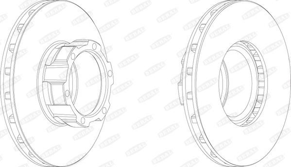 Beral BCR162A Front brake disc ventilated BCR162A: Buy near me in Poland at 2407.PL - Good price!