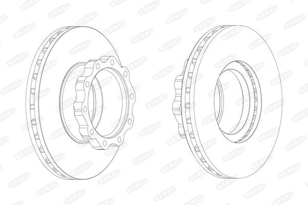 Beral BCR144A Front brake disc ventilated BCR144A: Buy near me at 2407.PL in Poland at an Affordable price!