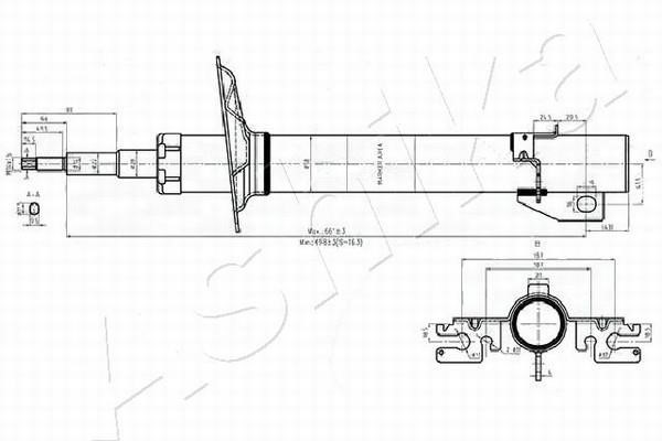 Ashika MA-00552 Амортизатор підвіски передній газомасляний MA00552: Приваблива ціна - Купити у Польщі на 2407.PL!