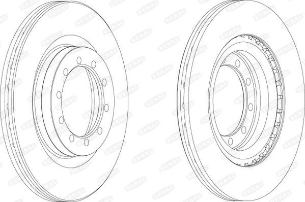Beral BCR183A Front brake disc ventilated BCR183A: Buy near me in Poland at 2407.PL - Good price!