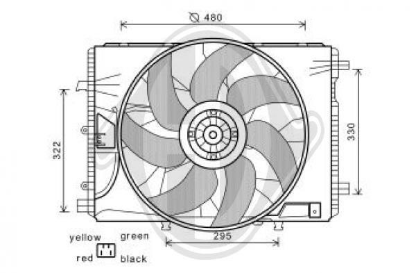 Diederichs DCL1290 Engine cooling fan assembly DCL1290: Buy near me in Poland at 2407.PL - Good price!
