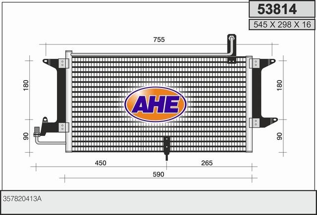 AHE 53814 Радиатор кондиционера (Конденсатор) 53814: Отличная цена - Купить в Польше на 2407.PL!