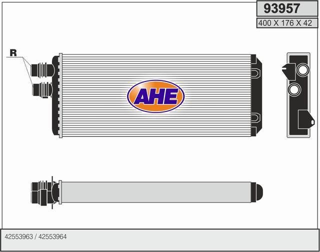 AHE 93957 Heat exchanger, interior heating 93957: Buy near me in Poland at 2407.PL - Good price!