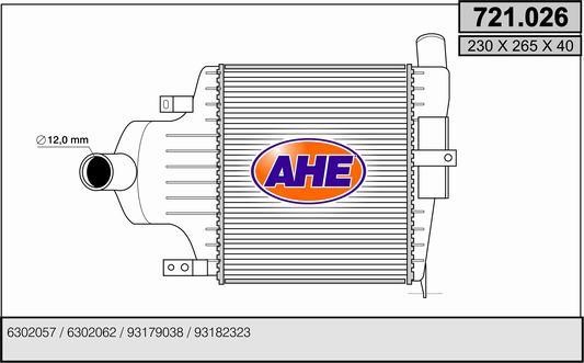 AHE 721.026 Intercooler, charger 721026: Buy near me in Poland at 2407.PL - Good price!