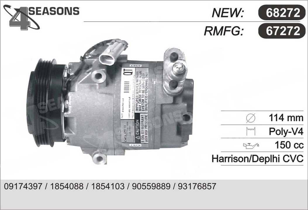 AHE 67272 Compressor, air conditioning 67272: Buy near me in Poland at 2407.PL - Good price!