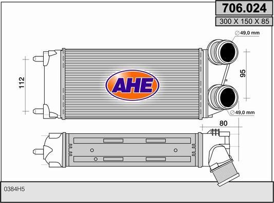 AHE 706.024 Intercooler, charger 706024: Buy near me in Poland at 2407.PL - Good price!