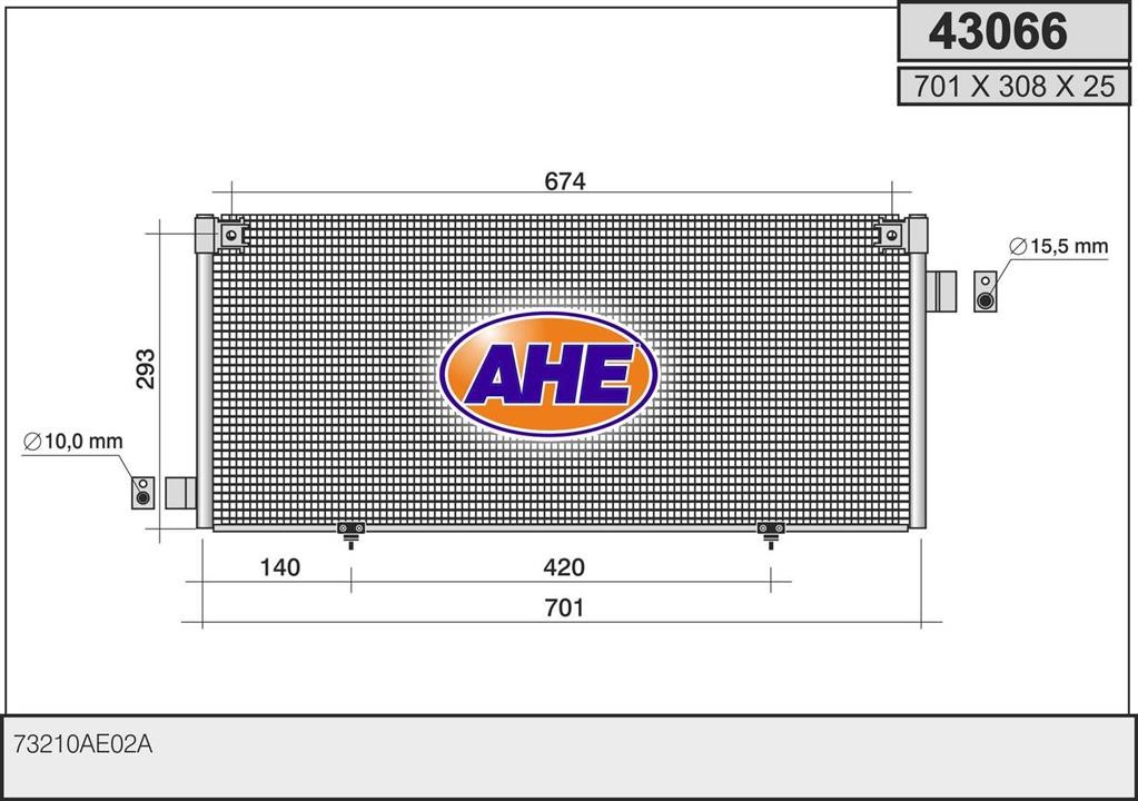 AHE 43066 Радиатор кондиционера (Конденсатор) 43066: Отличная цена - Купить в Польше на 2407.PL!