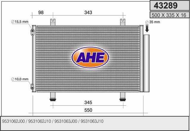AHE 43289 Радиатор кондиционера (Конденсатор) 43289: Купить в Польше - Отличная цена на 2407.PL!