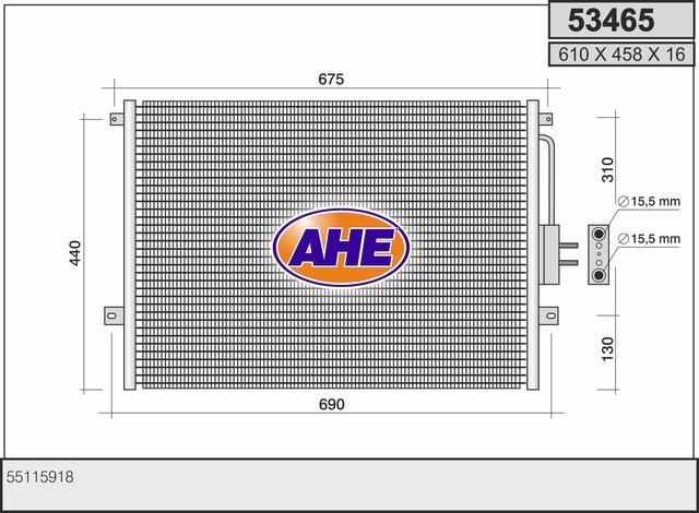 AHE 53465 Радиатор кондиционера (Конденсатор) 53465: Отличная цена - Купить в Польше на 2407.PL!