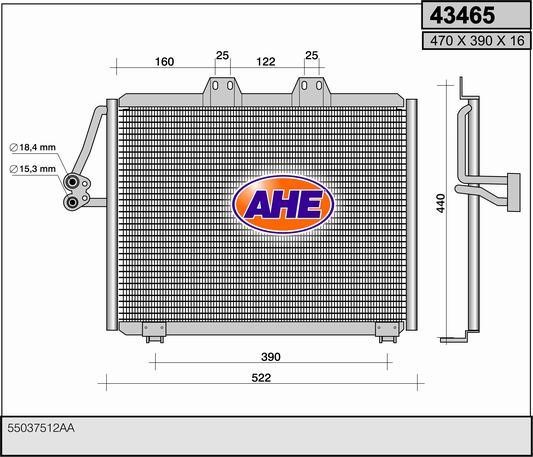 AHE 43465 Радиатор кондиционера (Конденсатор) 43465: Отличная цена - Купить в Польше на 2407.PL!