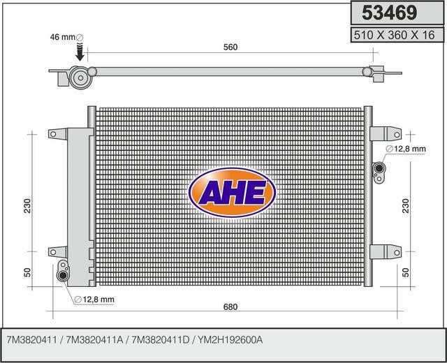 AHE 53469 Радиатор кондиционера (Конденсатор) 53469: Отличная цена - Купить в Польше на 2407.PL!
