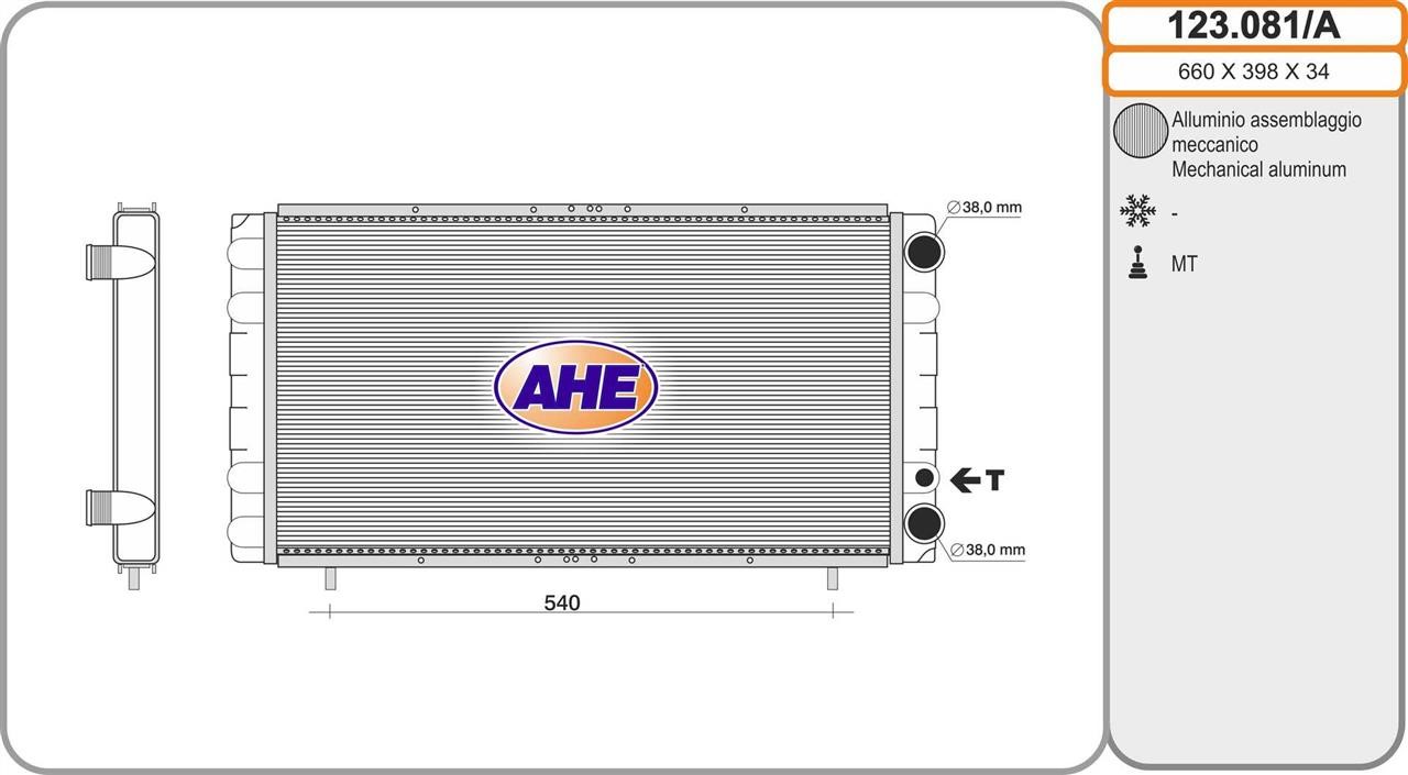 AHE 123.081/A Kühler motorkühlung 123081A: Kaufen Sie zu einem guten Preis in Polen bei 2407.PL!