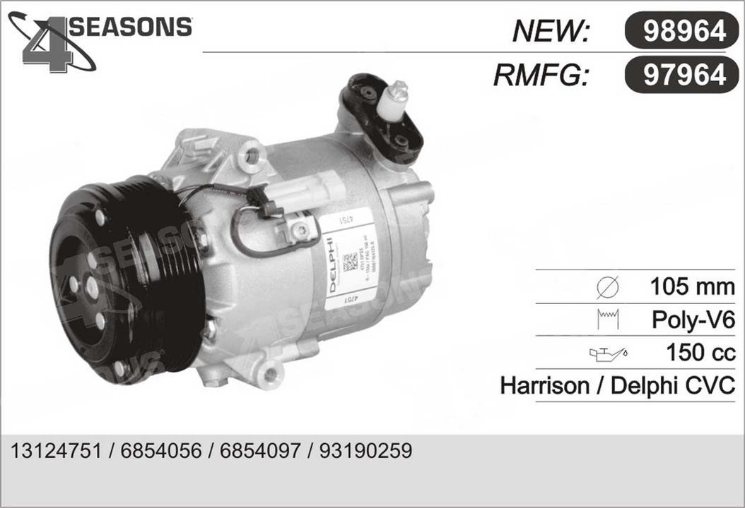 AHE 97964 Compressor, air conditioning 97964: Buy near me in Poland at 2407.PL - Good price!